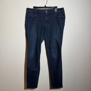 Ann Taylor Loft Jeans Womens 38x30 Blue Denim Everyday Wear Versatile Skinny Leg